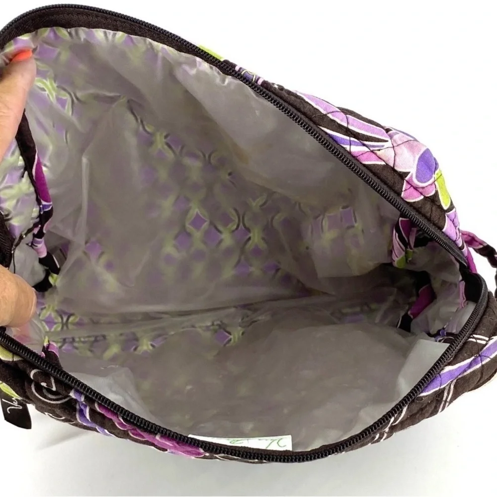 VERA BRADLEY Cosmetic Makeup Toiletry Accessory Bag Quilted Travel Pouch Floral - Picture 2 of 4
